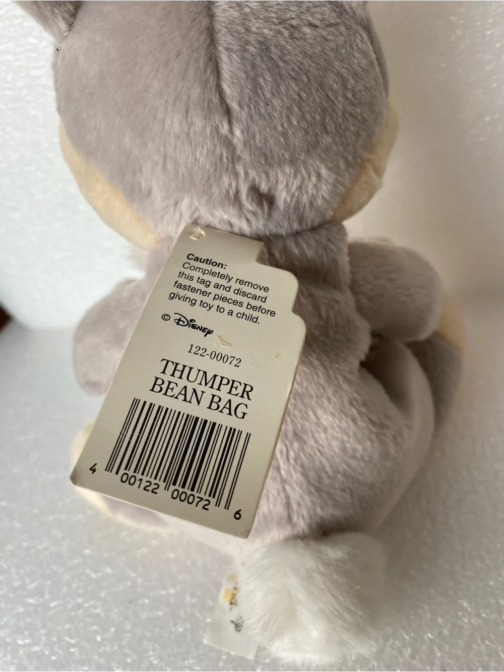 Vintage Walt Disney World THUMPER Bunny Rabbit Plush Toy From BAMBI with Tag